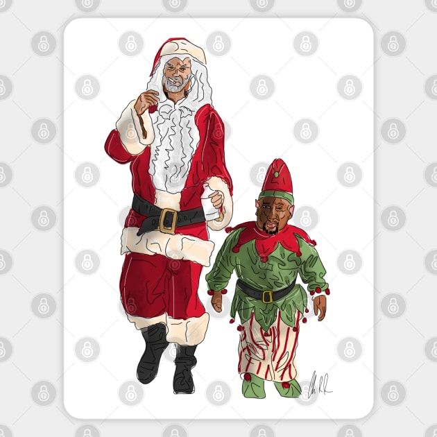 Bad Santa: Back in the Saddle Again Magnet by 51Deesigns